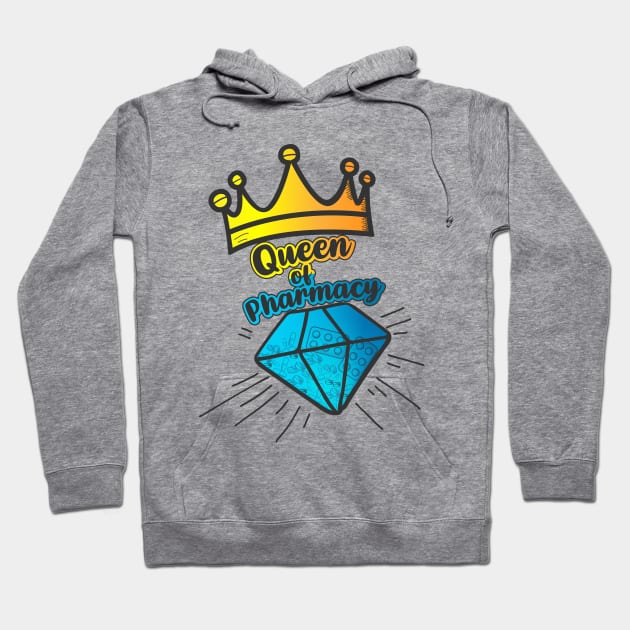 Queen of Pharmacy Hoodie by Mati Digital Art